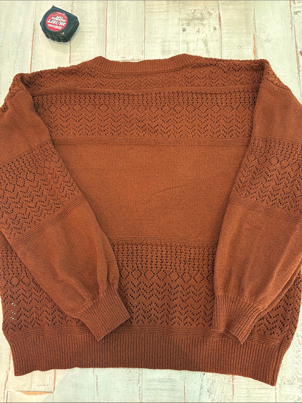 Fall Rust V-Neck Sweater - Picture 8 of 8